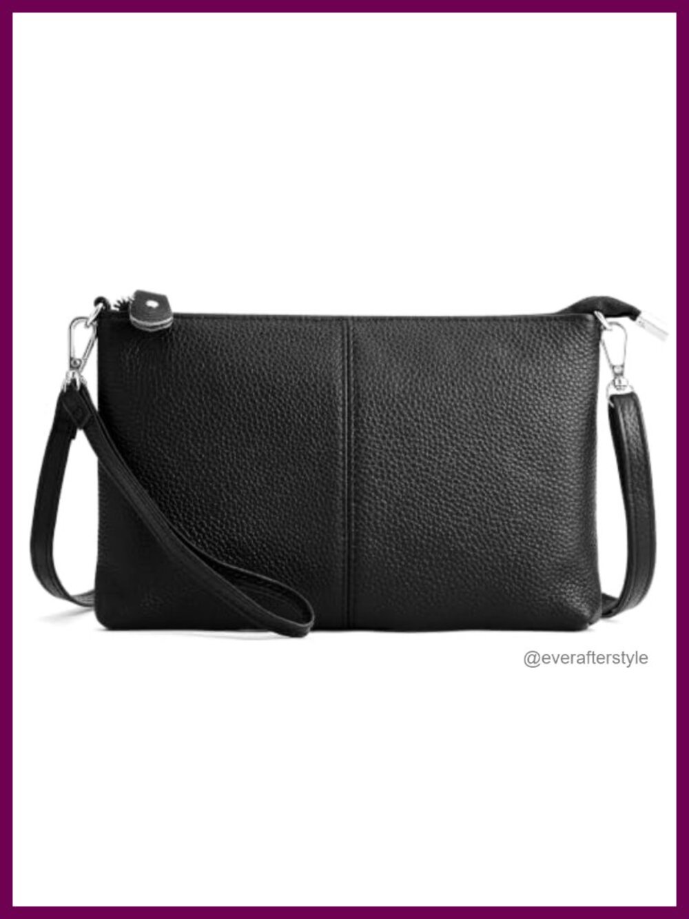 Genuine Leather Small Crossbody Wristlet Wallet Purse RFID Blocking